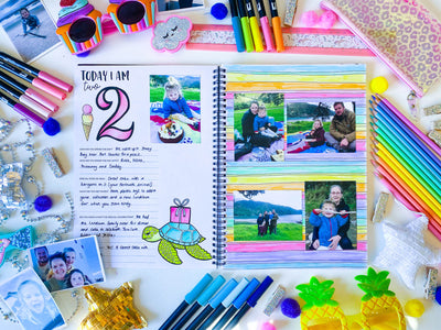 Birthday Memory Book | 18 birthdays with your tiny VIP | Blueberry Co |The birthday memory book to document the first 18  years with your growing tiny VIP