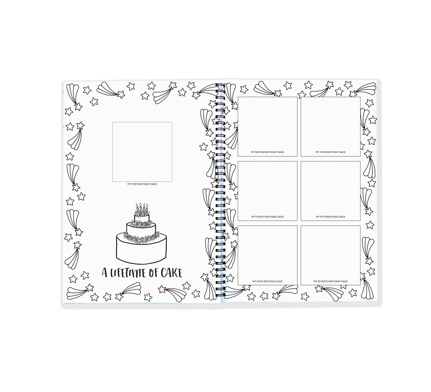 Birthday Memory Book | 18 birthdays with your tiny VIP | Blueberry Co |The birthday memory book to document the first 18  years with your growing tiny VIP