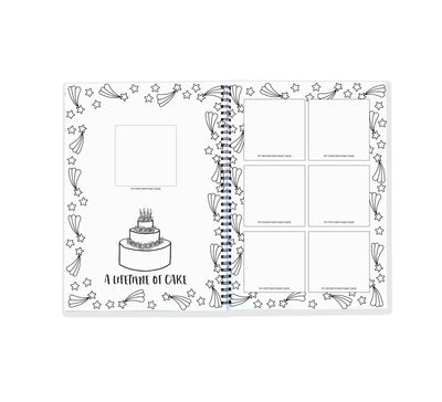 Birthday Memory Book | 18 birthdays with your tiny VIP | Blueberry Co |The birthday memory book to document the first 18  years with your growing tiny VIP