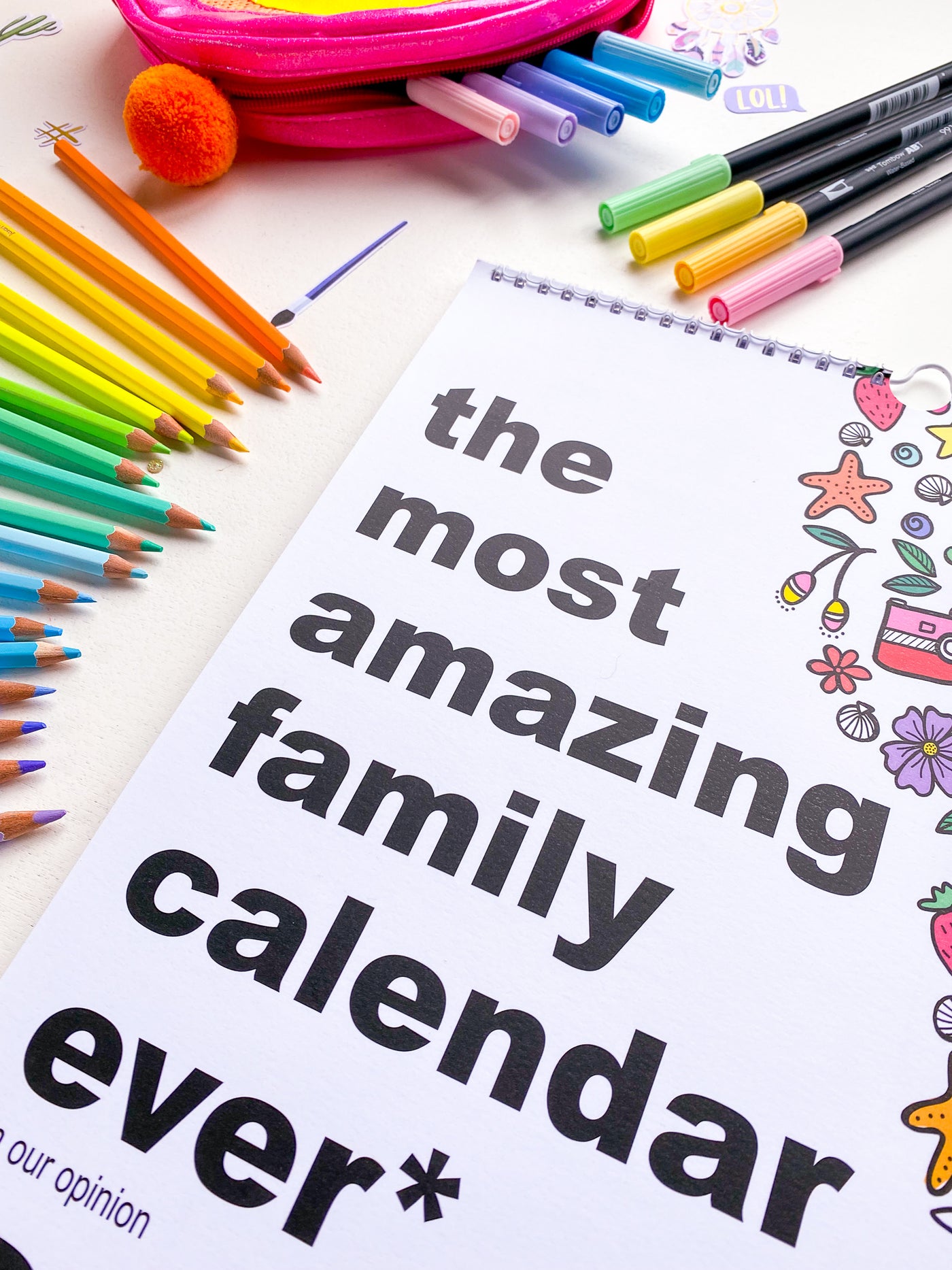 2024 Family Calendar / Colour-Me-In Calendar to Keep Your Family Organised